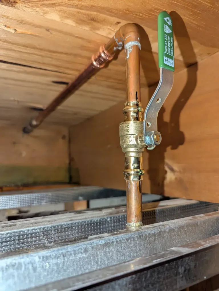 A water shut-off valve.