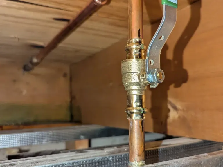 A water shut-off valve.